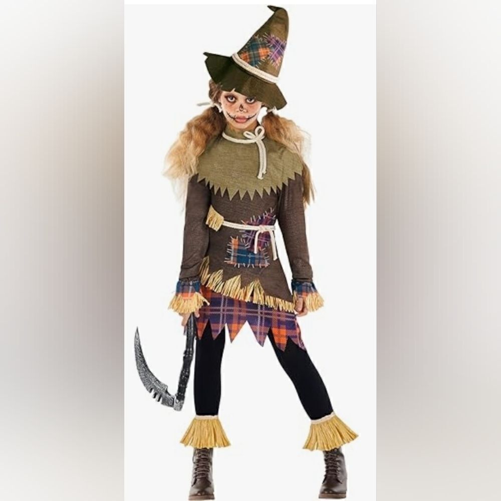 Scary Scarecrow Halloween Costume Girl's Size Small